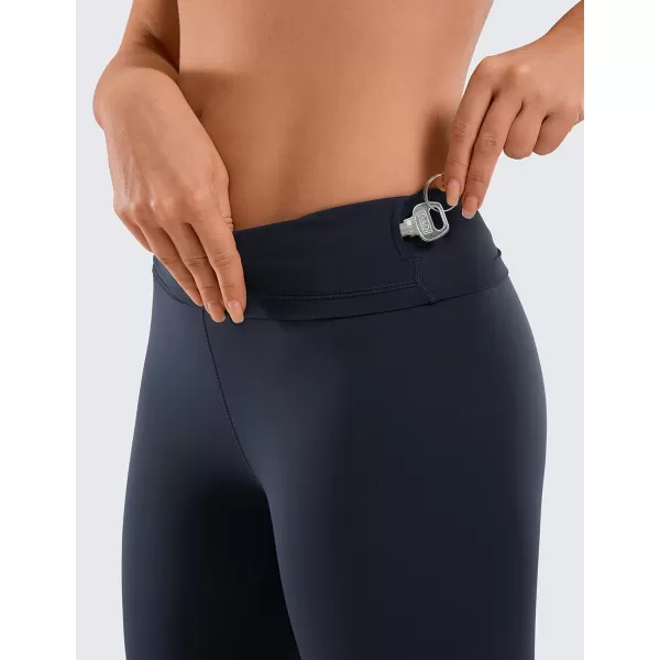 CRZ YOGA Womens Naked Feeling Biker Shorts  3  4  6  8  10 High Waisted Yoga Workout Running Spandex Shorts8 inches Navy