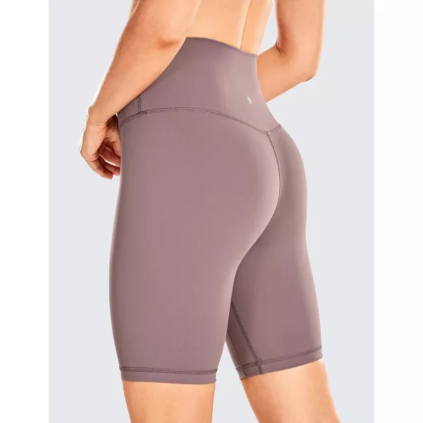 CRZ YOGA Womens Naked Feeling Biker Shorts 3 4 6 8 10  High Waisted Yoga Workout Gym Running Shorts Spandex8 inches Mauve