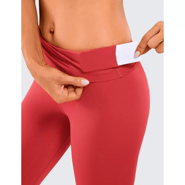 CRZ YOGA Womens Naked Feeling I Workout Leggings 28 Inches  High Waisted FullLength Yoga Pants28 inches Crimson