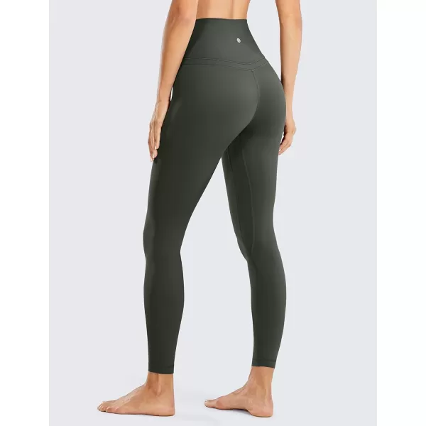 CRZ YOGA Womens Naked Feeling I Workout Leggings 28 Inches  High Waisted FullLength Yoga Pants28 inches Grey Olive