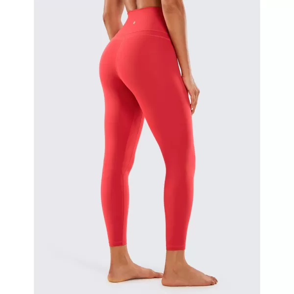 CRZ YOGA Womens Naked Feeling Leggings 25 Inches  High Waisted Workout Yoga PantsRegular Crimson