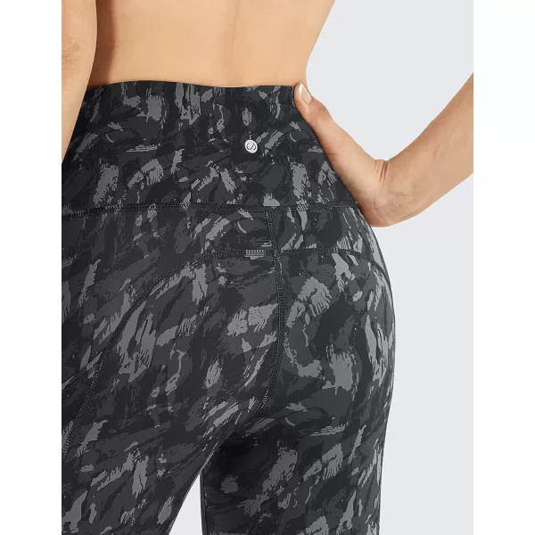 CRZ YOGA Womens Naked Feeling Light Running Leggings 28 Inches  High Waisted Compression Workout Pants with PocketsCamo Multi 3