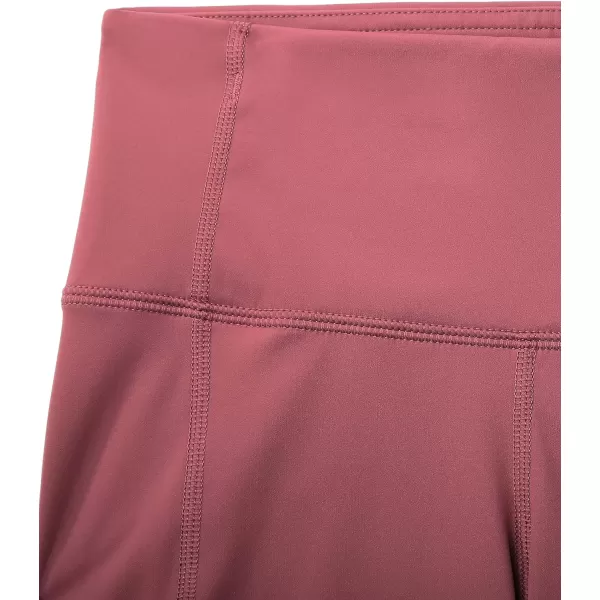 CRZ YOGA Womens Naked Feeling Light Running Shorts 6 Inches  High Waisted Gym Biker Compression Shorts with Pockets6 inches Misty Merlot