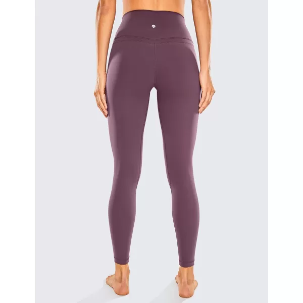 CRZ YOGA Womens Naked Feeling Workout Leggings 25 Inches  78 High Waist Yoga Tight PantsAntique Bark Purple