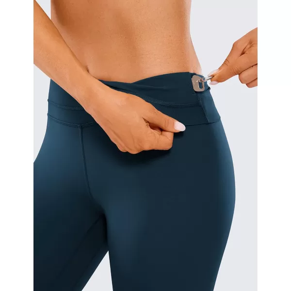 CRZ YOGA Womens Naked Feeling Workout Leggings 25 Inches  78 High Waist Yoga Tight PantsFrench Navy