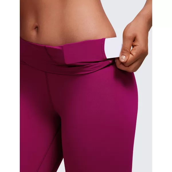 CRZ YOGA Womens Naked Feeling Workout Leggings 25 Inches  78 High Waist Yoga Tight PantsMagenta Purple