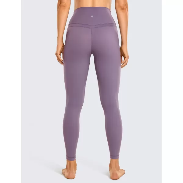 CRZ YOGA Womens Naked Feeling Workout Leggings 25 Inches  78 High Waist Yoga Tight PantsMatt Purple