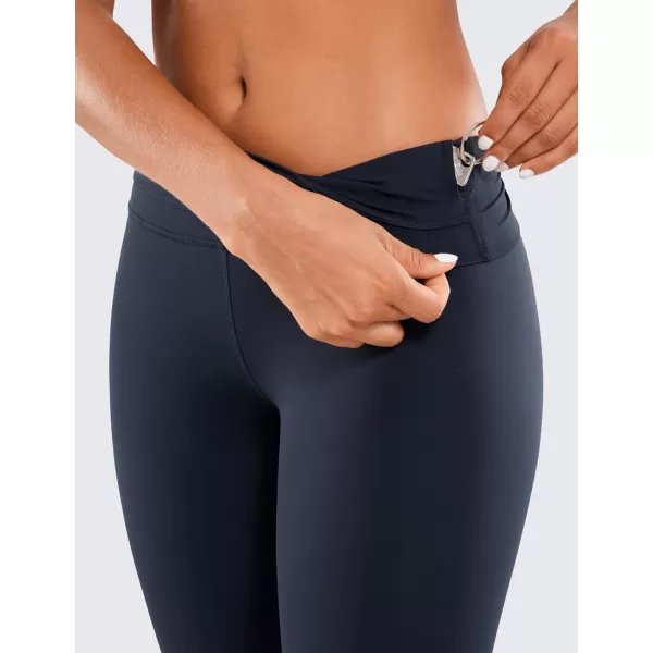 CRZ YOGA Womens Naked Feeling Workout Leggings 25 Inches  78 High Waist Yoga Tight PantsNavy