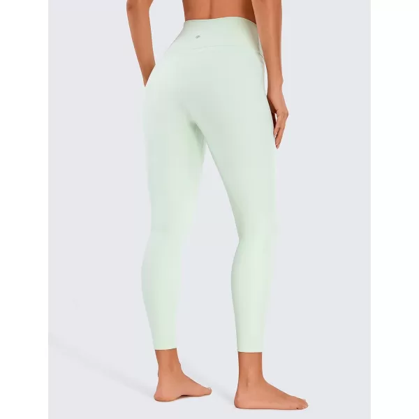 CRZ YOGA Womens Naked Feeling Workout Leggings 25 Inches  78 High Waist Yoga Tight PantsPale Straw Green