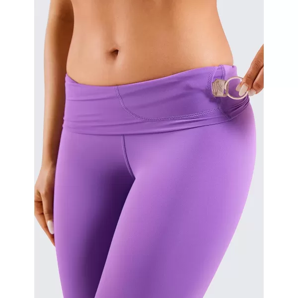 CRZ YOGA Womens Naked Feeling Workout Leggings 25 Inches  78 High Waist Yoga Tight PantsRoyal Lilac