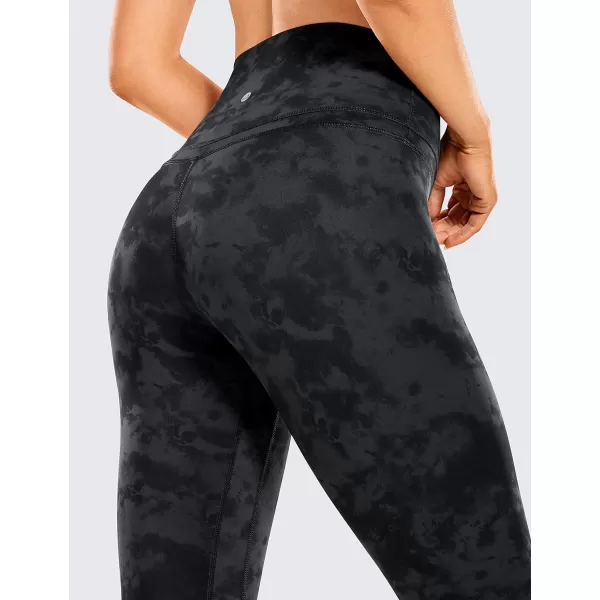 CRZ YOGA Womens Naked Feeling Workout Leggings 25 Inches  78 High Waist Yoga Tight PantsTie Dye Smoke Ink