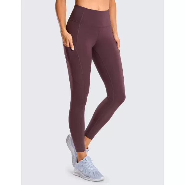 CRZ YOGA Womens Naked Feeling Workout Leggings 25 Inches  High Waisted Yoga Pants with Side Pockets Athletic Running Tights25 inches Arctic Plum