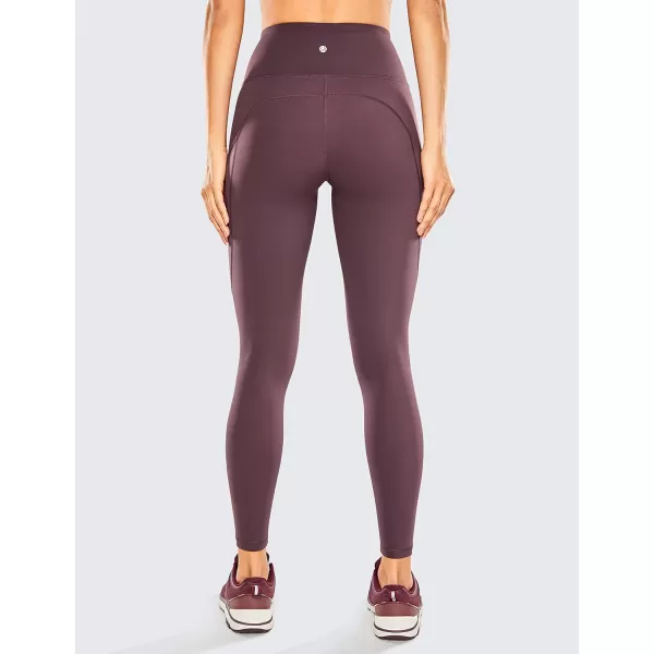 CRZ YOGA Womens Naked Feeling Workout Leggings 25 Inches  High Waisted Yoga Pants with Side Pockets Athletic Running Tights25 inches Arctic Plum