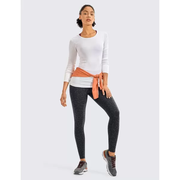 CRZ YOGA Womens Naked Feeling Workout Leggings 25 Inches  High Waisted Yoga Pants with Side Pockets Athletic Running Tights25 inches Leopard Multi 2