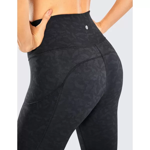 CRZ YOGA Womens Naked Feeling Workout Leggings 25 Inches  High Waisted Yoga Pants with Side Pockets Athletic Running Tights25 inches Leopard Multi 2