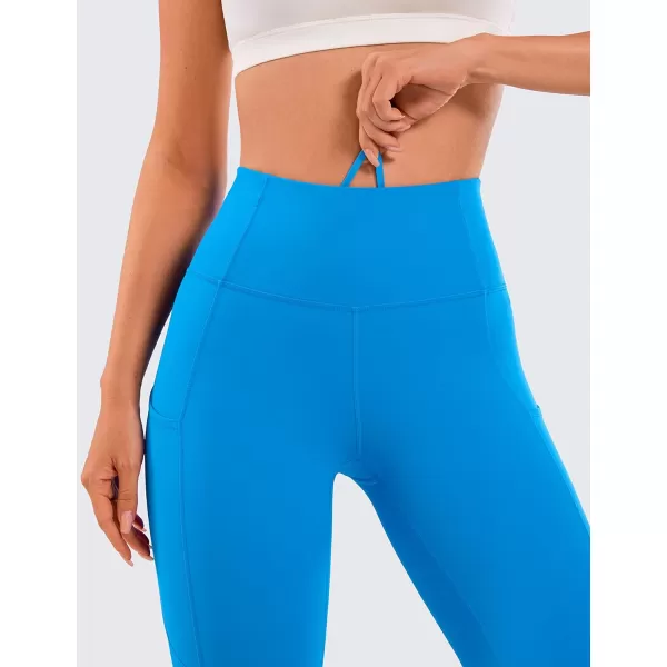 CRZ YOGA Womens Naked Feeling Workout Leggings 25 Inches  High Waisted Yoga Pants with Side Pockets Athletic Running Tights25 inches Madagascar Blue