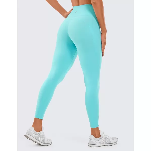 CRZ YOGA Womens Naked Feeling Workout Leggings 25 Inches  High Waisted Yoga Pants with Side Pockets Athletic Running Tights25 inches Turquoise