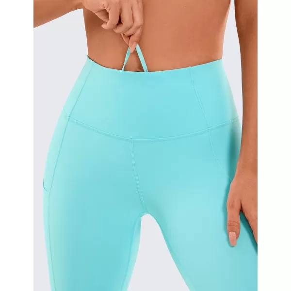 CRZ YOGA Womens Naked Feeling Workout Leggings 25 Inches  High Waisted Yoga Pants with Side Pockets Athletic Running Tights25 inches Turquoise