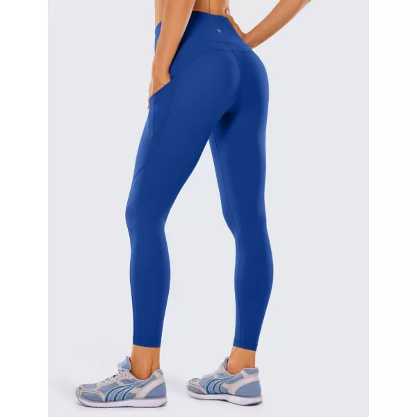 CRZ YOGA Womens Naked Feeling Workout Leggings 25 Inches  High Waisted Yoga Pants with Side Pockets Athletic Running Tights25 inches Waves Blue