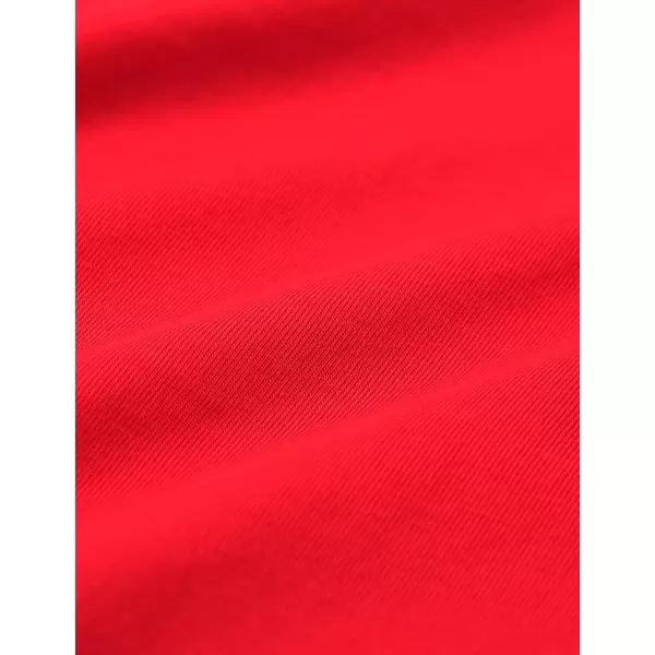 CRZ YOGA Womens Pima Cotton Short Sleeve Shirts V Neck TShirts Casual Workout Tops Gym ClothesFestival Red