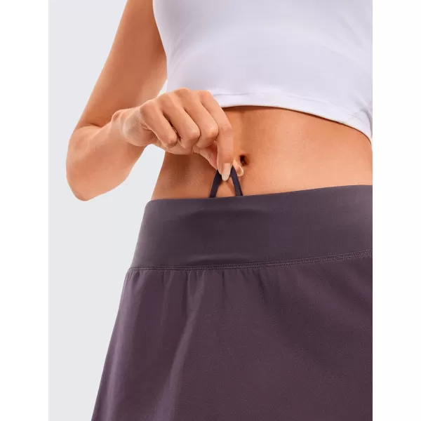 CRZ YOGA Womens Pleated Tennis Skirts with Pockets High Waisted Athletic Golf Skorts Skirts for Women Soft Breathable CuteMidWaist Arctic Plum