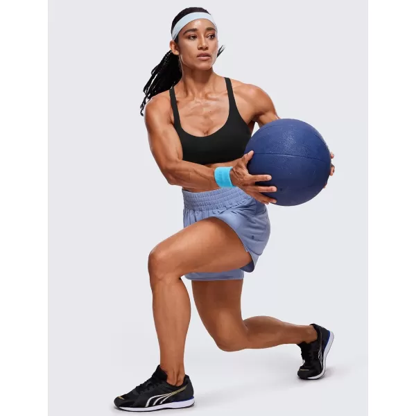 CRZ YOGA Womens Strappy Sports Bra  Criss Cross Back Padded Medium Support Wireless Bra Sexy Workout Yoga BraBlack