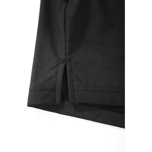 CRZ YOGA Womens Swim Shorts 4  High Waisted Board Shorts Zipper Pocket Bathing Swimwear Shorts Side Split with Mesh LinerBlack