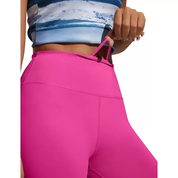 CRZ YOGA Womens Swim Shorts 5  High Waisted Board Shorts Athletic Bathing Suit Bottoms Boy Shorts with LinerHibiscus Purple