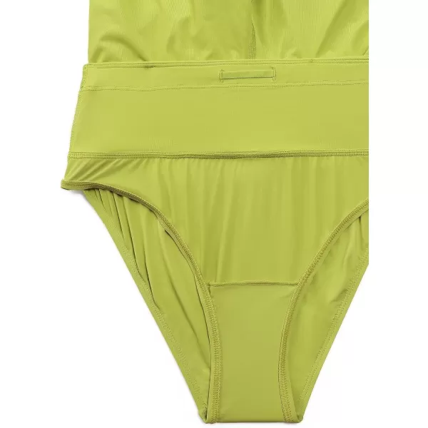 CRZ YOGA Womens Swim Shorts 5  High Waisted Board Shorts Athletic Bathing Suit Bottoms Boy Shorts with LinerPrimrose Yellow