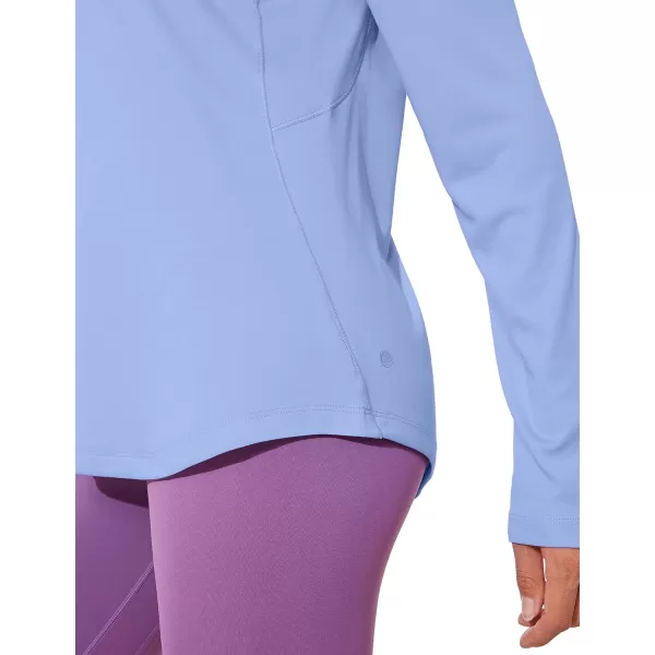 CRZ YOGA Womens UPF 50 Sun Shirts Long Sleeve UV Protection Workout Tops Lightweight Quick Dry Outdoor Hiking Running ShirtsPeriwinkle Purple