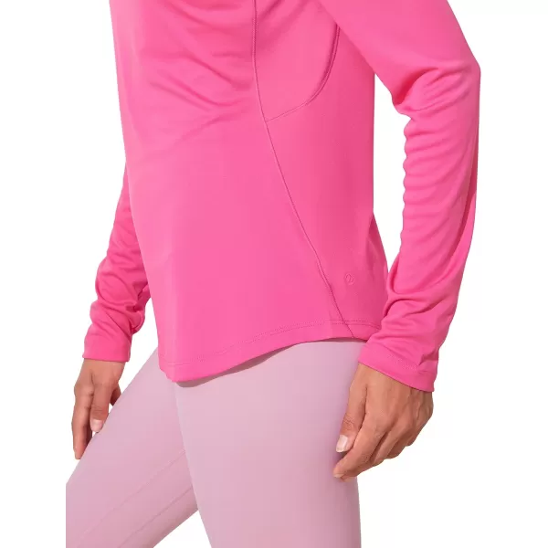 CRZ YOGA Womens UPF 50 Sun Shirts Long Sleeve UV Protection Workout Tops Lightweight Quick Dry Outdoor Hiking Running ShirtsSonic Pink