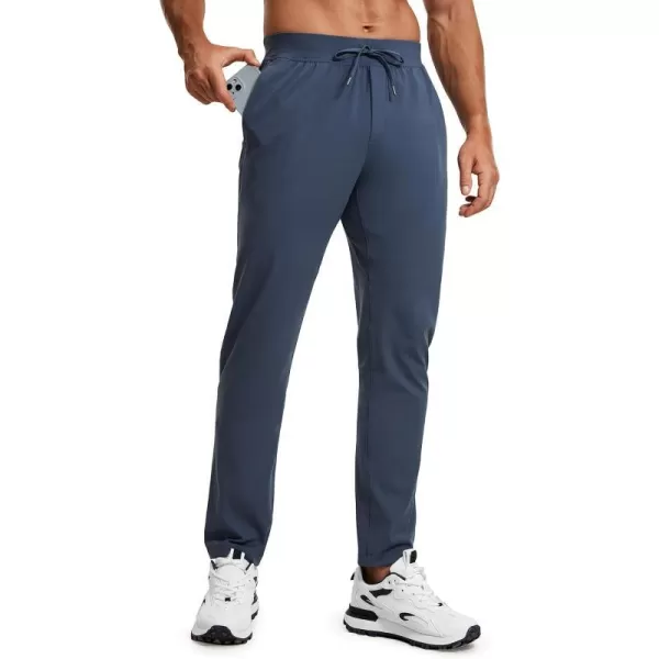 CRZ YOGA 4Way Stretch Athletic Pants for Men 30 Workout Lounge Casual Work Jogger Pants with Zip PocketElectric Blue