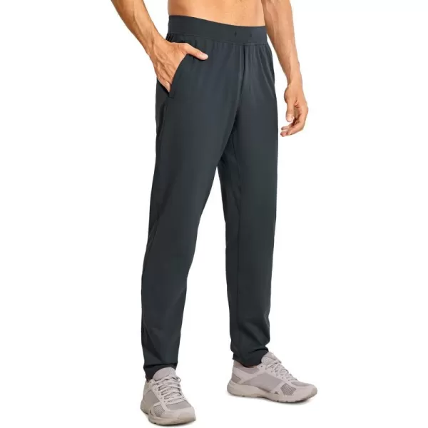 CRZ YOGA 4Way Stretch Athletic Pants for Men 30 Workout Lounge Casual Work Jogger Pants with Zip PocketMelanite