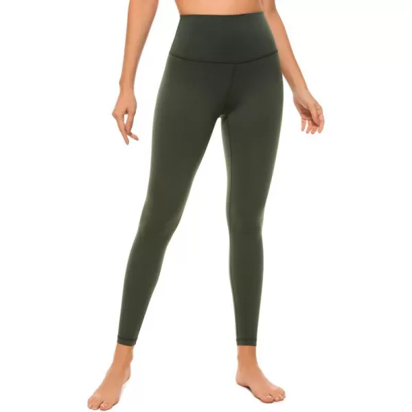 CRZ YOGA Air Feeling High Waisted Leggings for Women 2528  Warm Thick Workout Leggings Buttery Soft Yoga Pants Lounge25 inches Olive Green