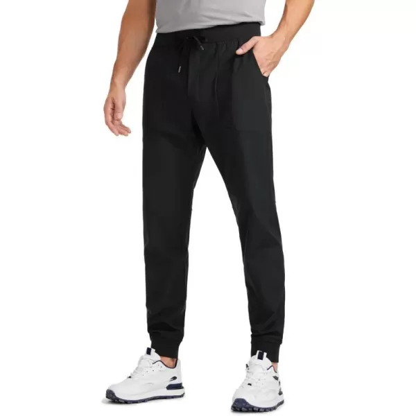 CRZ YOGA All Day Comfy Golf Joggers Pants for Men 30 Quick Dry Lightweight Stretch Work Casual Joggers with PocketsBlack