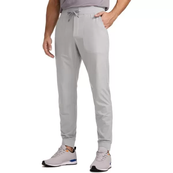 CRZ YOGA All Day Comfy Golf Joggers Pants for Men 30 Quick Dry Lightweight Stretch Work Casual Joggers with PocketsGull Gray