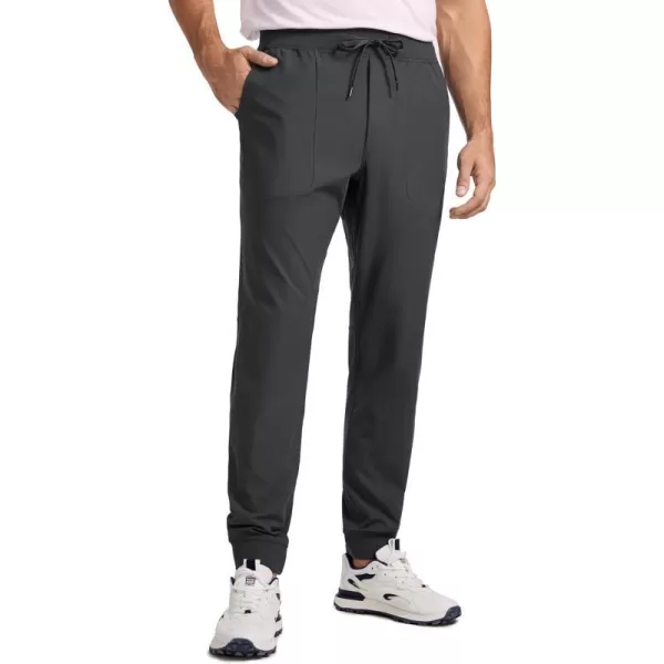 CRZ YOGA All Day Comfy Golf Joggers Pants for Men 30 Quick Dry Lightweight Stretch Work Casual Joggers with PocketsInk Gray