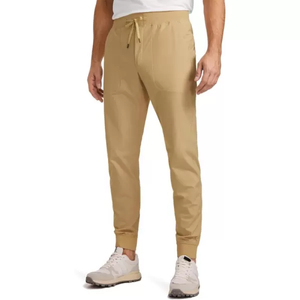 CRZ YOGA All Day Comfy Golf Joggers Pants for Men 30 Quick Dry Lightweight Stretch Work Casual Joggers with PocketsKhaki Sand