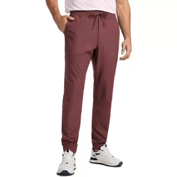 CRZ YOGA All Day Comfy Golf Joggers Pants for Men 30 Quick Dry Lightweight Stretch Work Casual Joggers with PocketsSaddle Brown