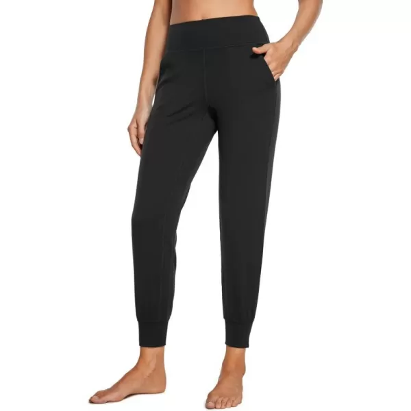 CRZ YOGA Butterluxe High Waisted Joggers for Women 27  Buttery Soft Yoga Pants Lounge Workout Leggings with Pockets27 inches Black