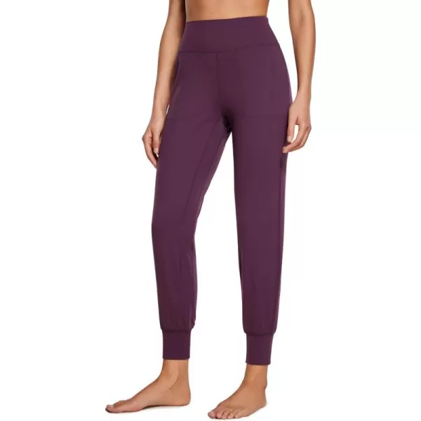 CRZ YOGA Butterluxe High Waisted Joggers for Women 27  Buttery Soft Yoga Pants Lounge Workout Leggings with Pockets27 inches Deep Purple