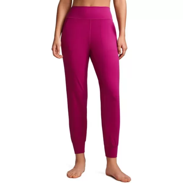 CRZ YOGA Butterluxe High Waisted Joggers for Women 27  Buttery Soft Yoga Pants Lounge Workout Leggings with Pockets27 inches Magenta Purple