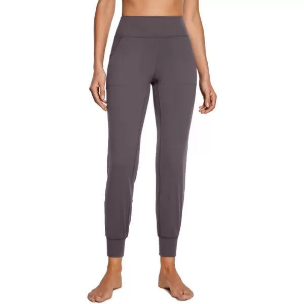 CRZ YOGA Butterluxe High Waisted Joggers for Women 27  Buttery Soft Yoga Pants Lounge Workout Leggings with Pockets27 inches Tornado Grey