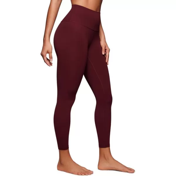 CRZ YOGA Butterluxe High Waisted Lounge Legging 25  Workout Leggings for Women Buttery Soft Yoga Pants25 inches Red Merlot