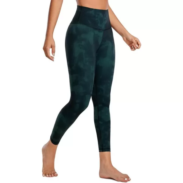 CRZ YOGA Butterluxe High Waisted Lounge Legging 25  Workout Leggings for Women Buttery Soft Yoga PantsGreen Tiedye Flowers