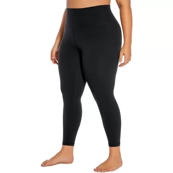 CRZ YOGA Butterluxe Plus Size Leggings for Women 25 Inches  High Waisted Buttery Soft Workout Spandex Yoga Pants 3X 4XBlack Plus Size