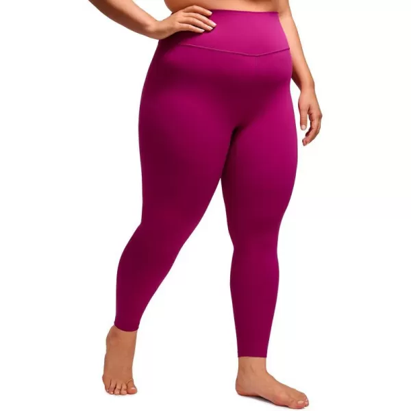 CRZ YOGA Butterluxe Plus Size Leggings for Women 25 Inches  High Waisted Buttery Soft Workout Spandex Yoga Pants 3X 4XMagenta Purple