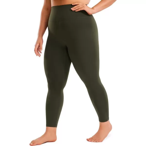 CRZ YOGA Butterluxe Plus Size Leggings for Women 25 Inches  High Waisted Buttery Soft Workout Spandex Yoga Pants 3X 4XOlive Green