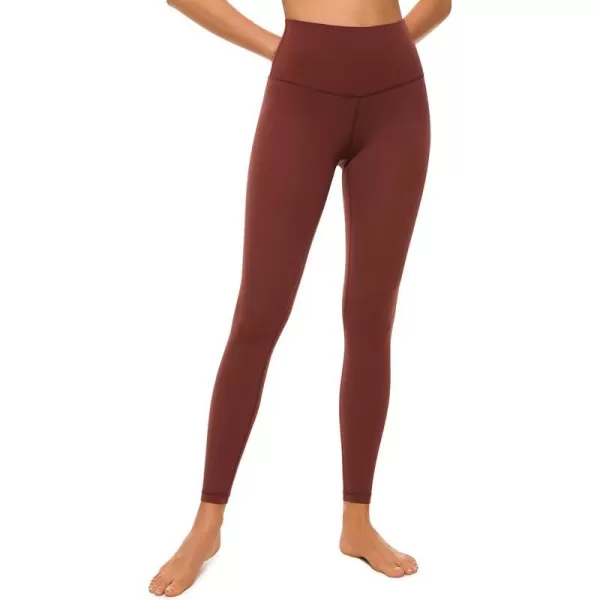 CRZ YOGA Butterluxe Womens Workout Leggings 265 Full Length High Waisted Yoga Pants Buttery Soft Athletic Gym Lounge265 Height 53  57 Jujube Brown