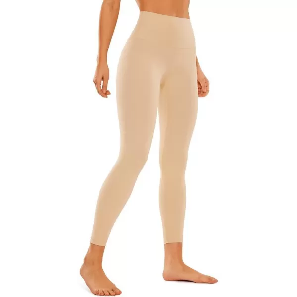 CRZ YOGA Butterluxe Womens Workout Leggings 265 Full Length High Waisted Yoga Pants Buttery Soft Athletic Gym Lounge265 Height 53  57 Tan Milkshake